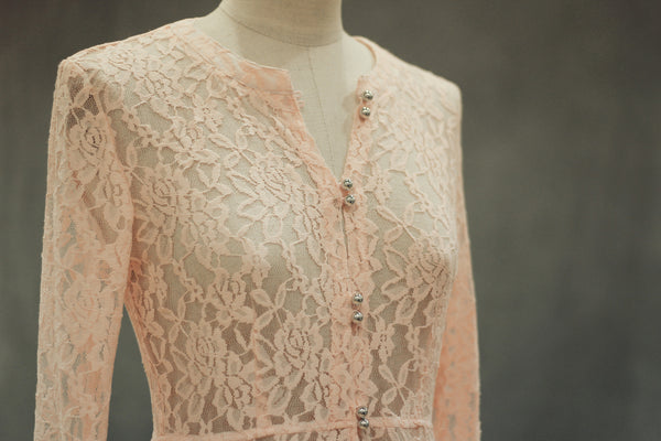 Pink lace dress